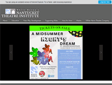 Tablet Screenshot of nantuckettheatreinstitute.org